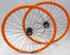 28" Laufradsatz Novatec Fixie schwarz- Rigida DP18 - Orange -fixed/free